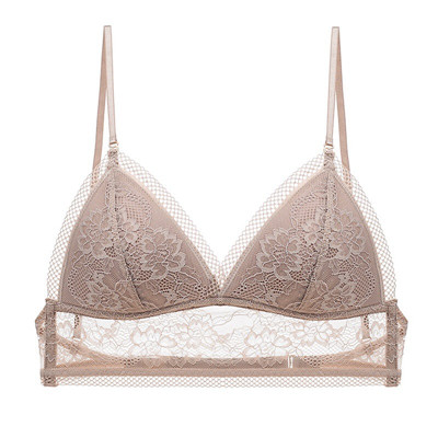 French sexy rimless triangle lace bra | bra manufacturers